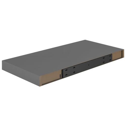Svævehylde 50x23x3,8 cm MDF grå højglans