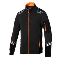 Sportsjakke til Mænd Sparco Sort Orange XL