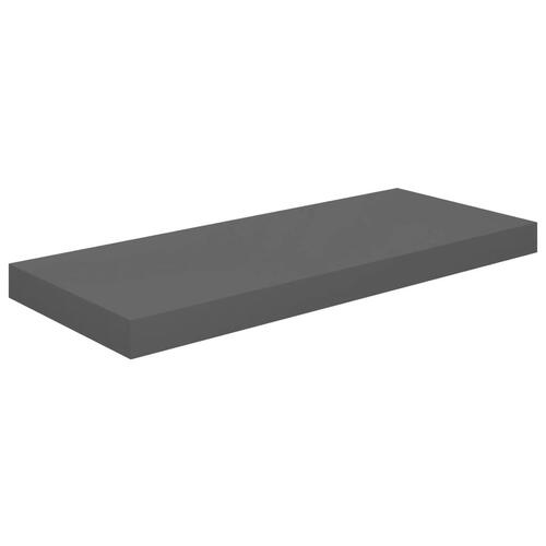 Væghylde 60x23,5x3,8 cm MDF grå højglans