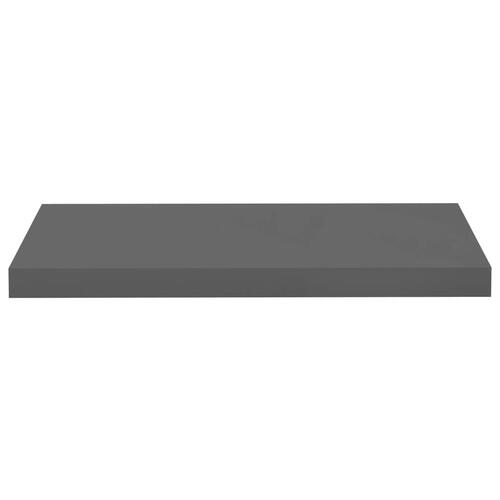 Væghylde 60x23,5x3,8 cm MDF grå højglans