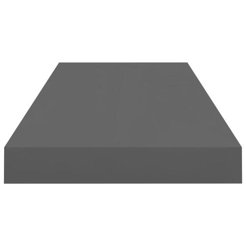 Væghylde 60x23,5x3,8 cm MDF grå højglans