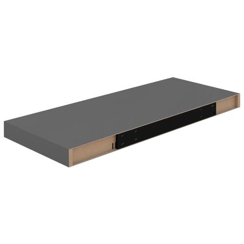 Væghylde 60x23,5x3,8 cm MDF grå højglans
