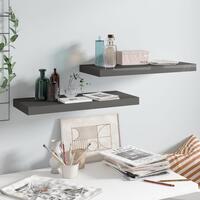 Væghylder 2 stk. 60x23,5x3,8 cm MDF grå højglans