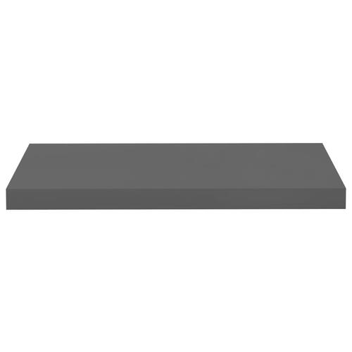 Væghylder 2 stk. 60x23,5x3,8 cm MDF grå højglans