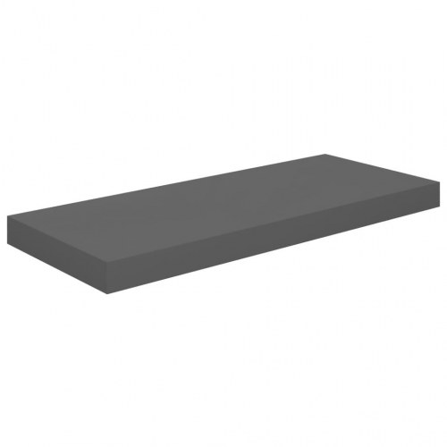 Væghylder 4 stk. - 60 × 23,5 × 3,8 cm, MDF i grå højglans