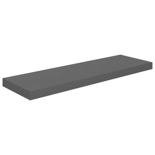 Væghylde 80x23,5x3,8 cm MDF grå højglans
