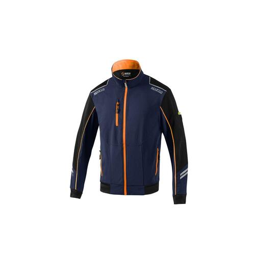Sportsjakke til Mænd Sparco Tech TW Blå Orange Mørkeblå L