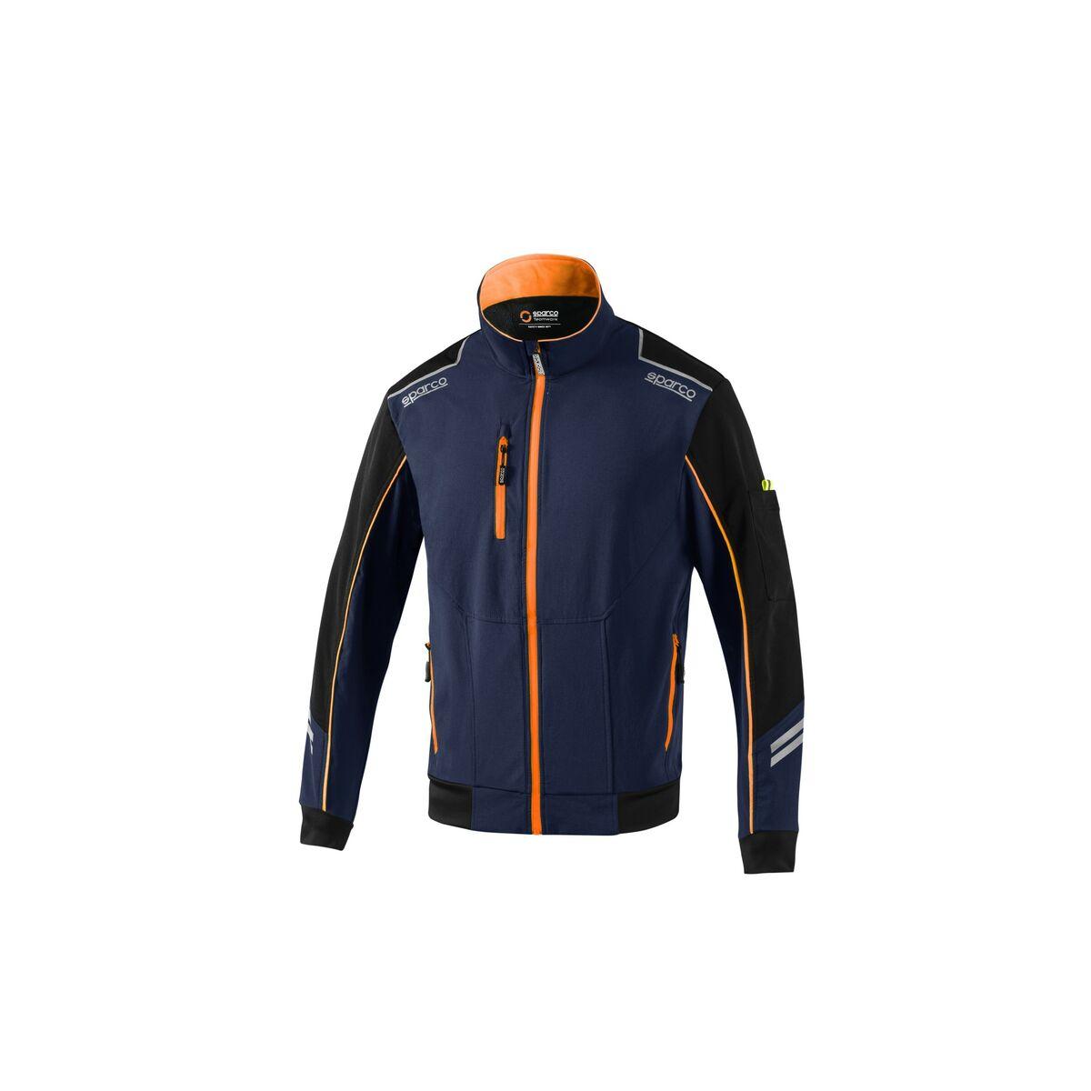Sportsjakke til Mænd Sparco Tech TW Blå Orange Mørkeblå L