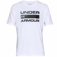 Kortærmet T-shirt til Mænd Under Armour Team issue Wordmark Hvid XL