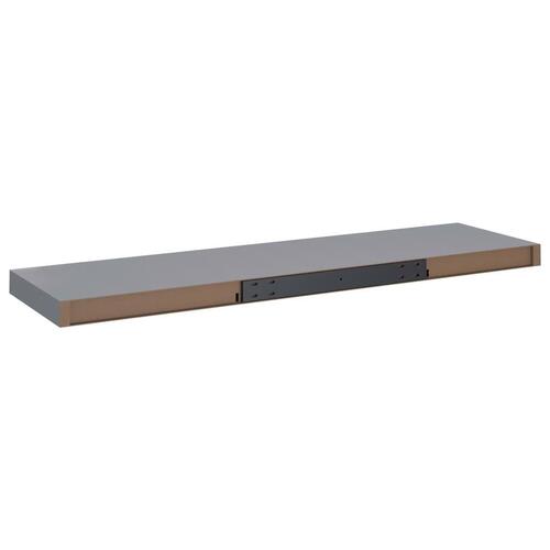 Væghylder 2 stk. 90x23,5x3,8 cm MDF grå