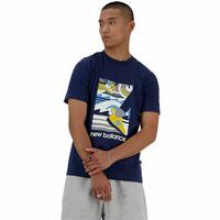 Kortærmet T-shirt til Mænd New Balance Sport Essentials Triathlon Blå M