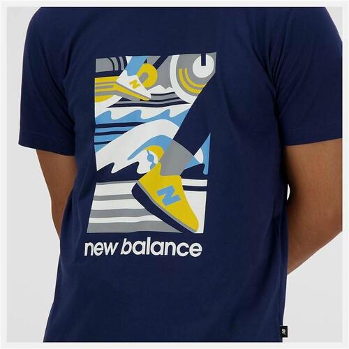 Kortærmet T-shirt til Mænd New Balance Sport Essentials Triathlon Blå M