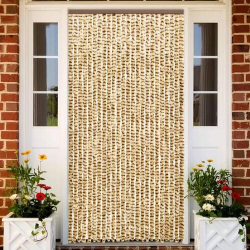 Insektgardin 100x220 cm chenille beige og brun