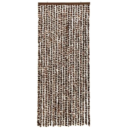 Insektgardin 56x185 cm chenille brun og hvid