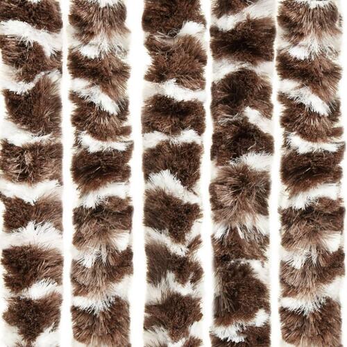 Insektgardin 56x185 cm chenille brun og hvid