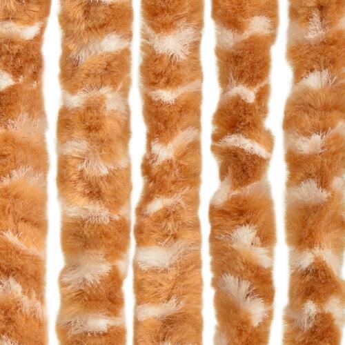 Insektgardin 100x220 cm chenille okker og hvid