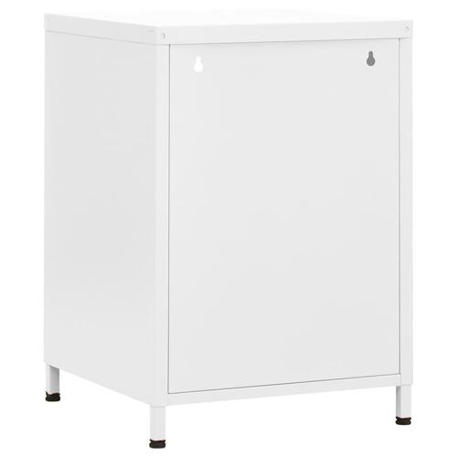Natborde 2 stk. 35x35x51 cm stål hvid