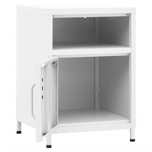 Natborde 2 stk. 35x35x51 cm stål hvid
