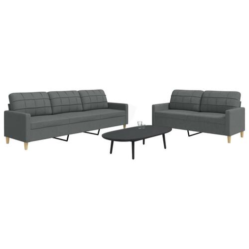 2 personers sofa stof mørkegrå