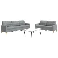 2 personers sofa stof lysegrå