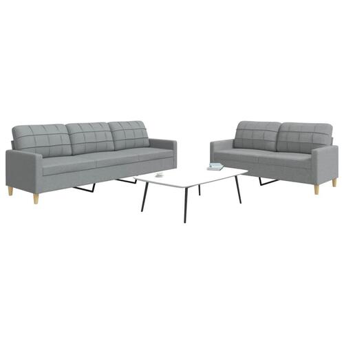 2 personers sofa stof lysegrå