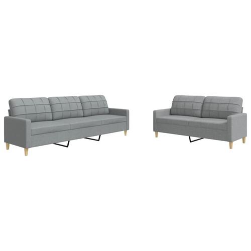 2 personers sofa stof lysegrå