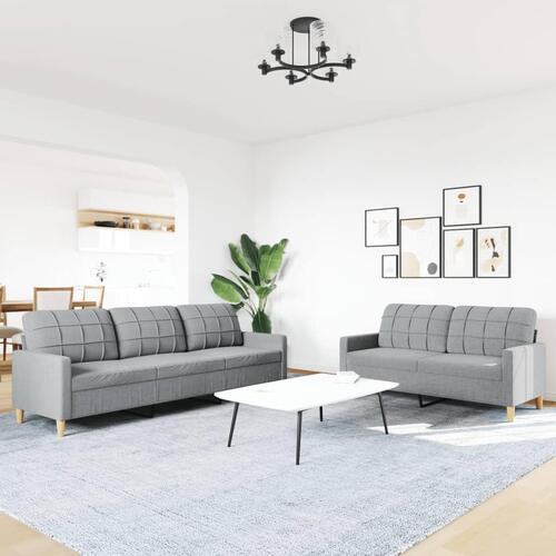 2 personers sofa stof lysegrå