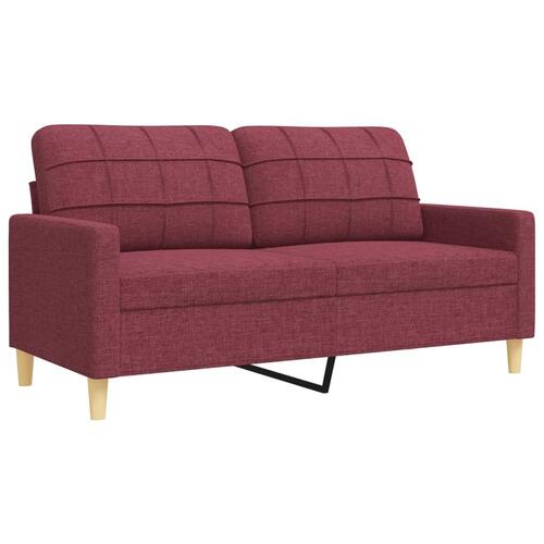 2 personers sofa stof vinrød