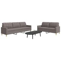 2 personers sofa stof gråbrun
