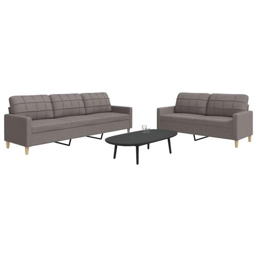 2 personers sofa stof gråbrun