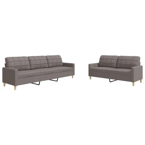 2 personers sofa stof gråbrun