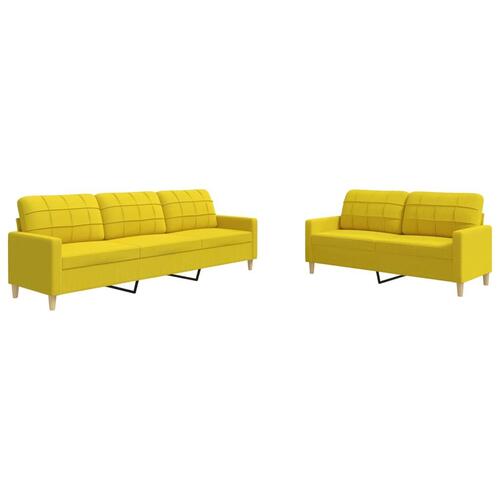 2 personers sofa stof lysegul