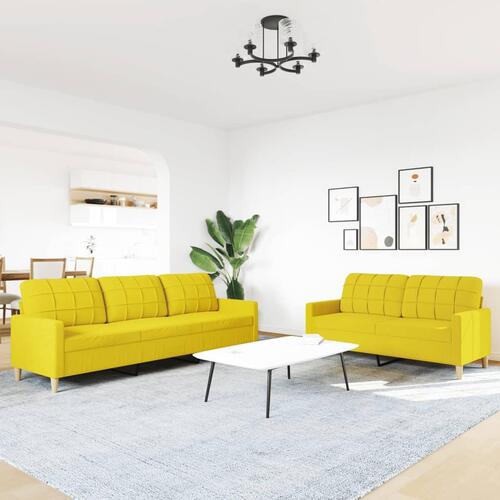 2 personers sofa stof lysegul
