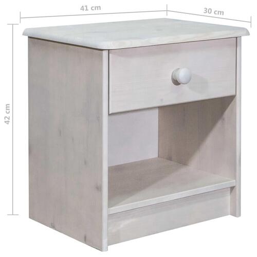 Sengeskab 41x30x42 cm massivt fyrretræ