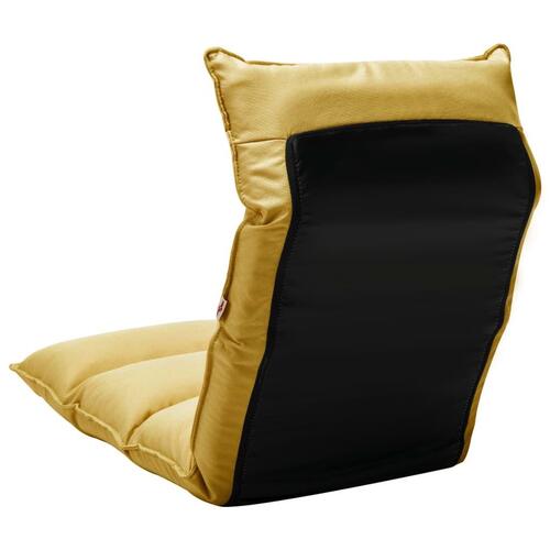 Foldbar gulvstol stof sennepsgul