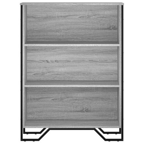 Bogreol 80x31x106 cm konstrueret træ grå sonoma-eg