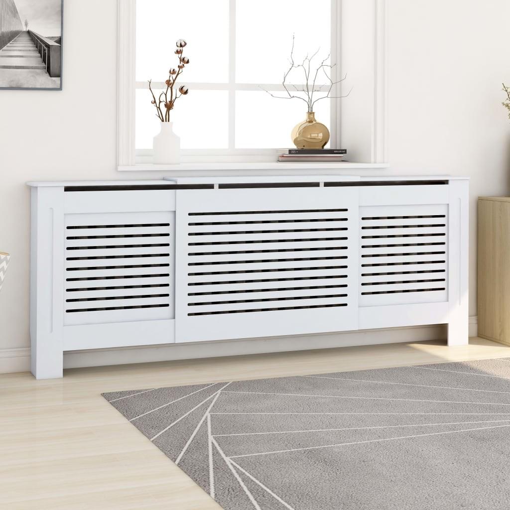 Radiatorskjuler 205 cm MDF hvid
