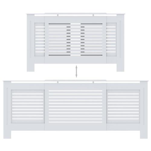 Radiatorskjuler 205 cm MDF hvid