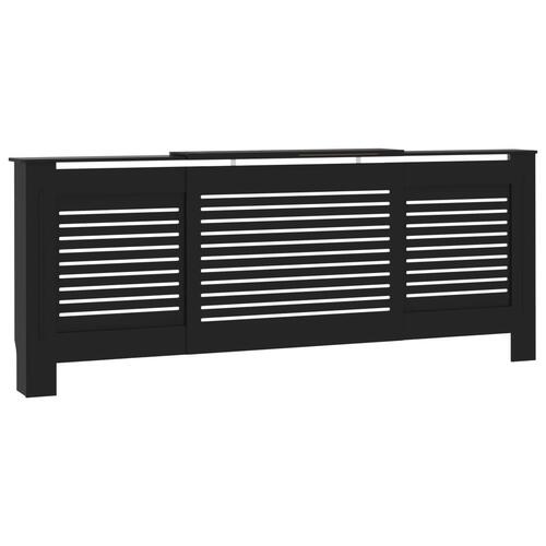 Radiatorskjuler 205 cm MDF sort