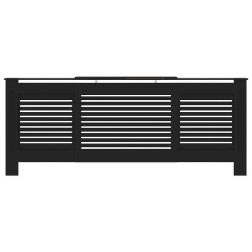 Radiatorskjuler 205 cm MDF sort