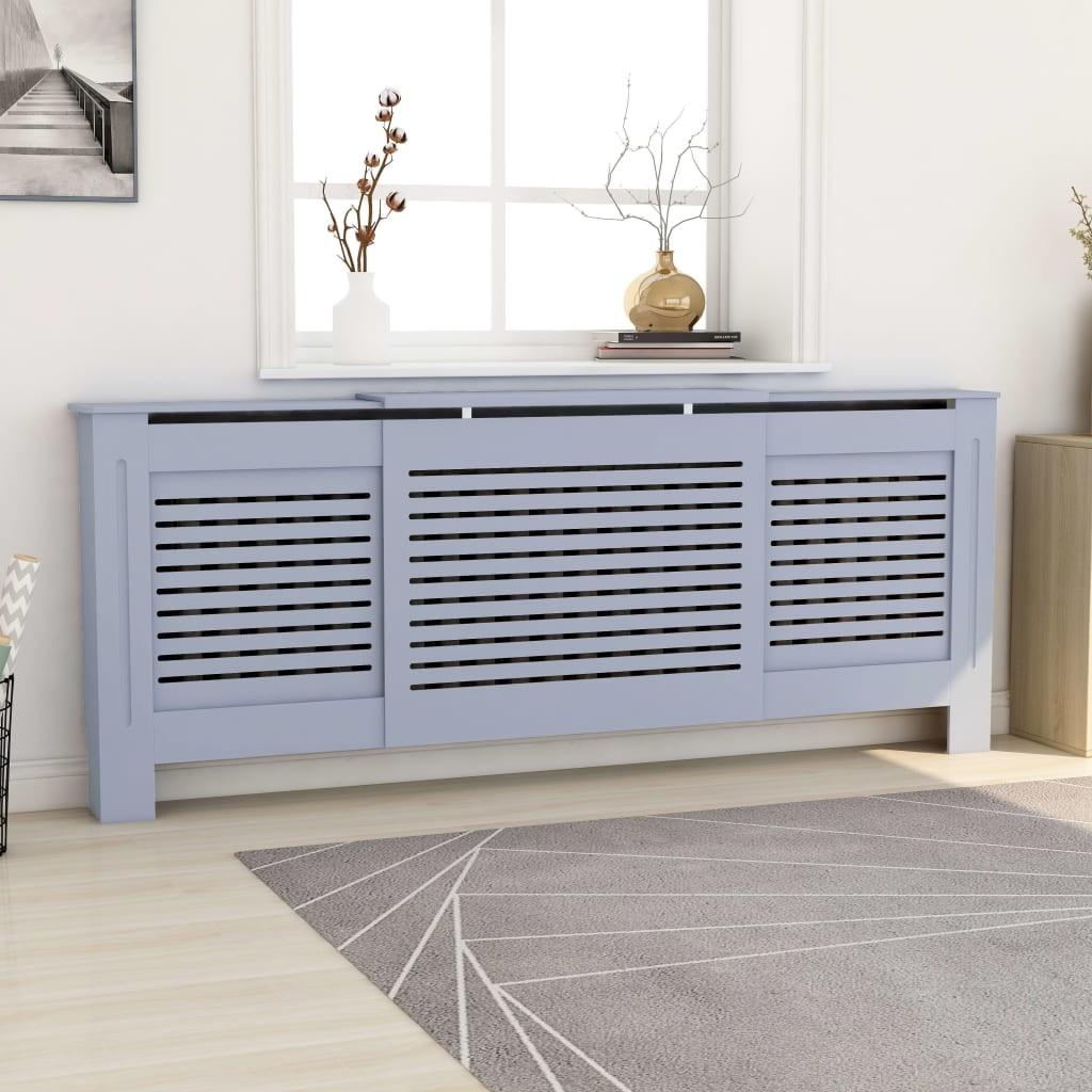 Radiatorskjuler 205 cm MDF grå