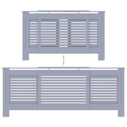 Radiatorskjuler 205 cm MDF grå