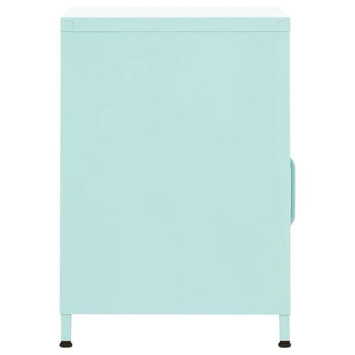 Natbord 35x35x51 cm stål mintgrøn