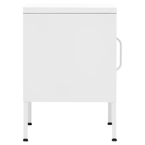 Natborde 2 stk. 35x35x51 cm stål hvid
