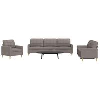 3 personers sofa stof gråbrun