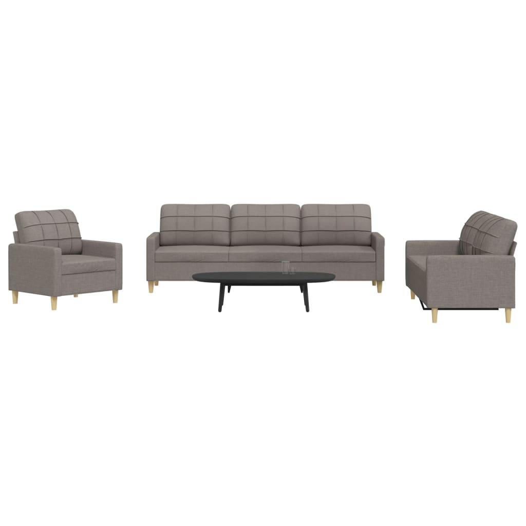 3 personers sofa stof gråbrun