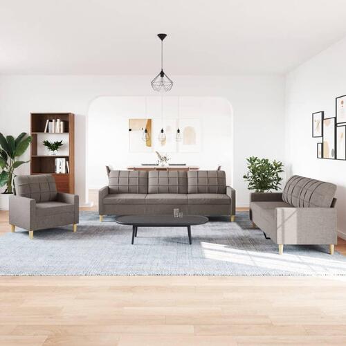 3 personers sofa stof gråbrun