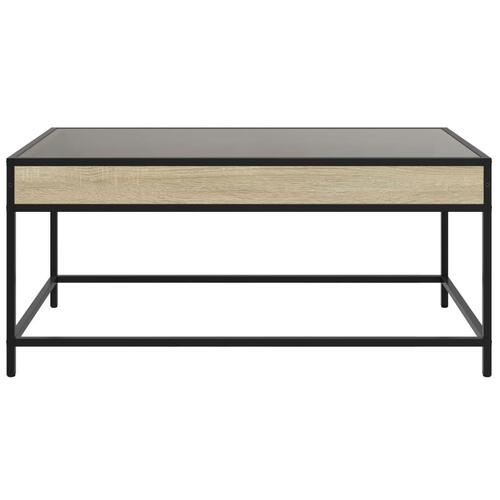 Sofabord med Infinity LED-lys 90x50x41 cm sonoma-eg