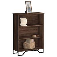 Bogreol 80x31x106 cm konstrueret træ brun egetræsfarve