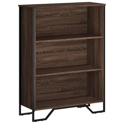 Bogreol 80x31x106 cm konstrueret træ brun egetræsfarve